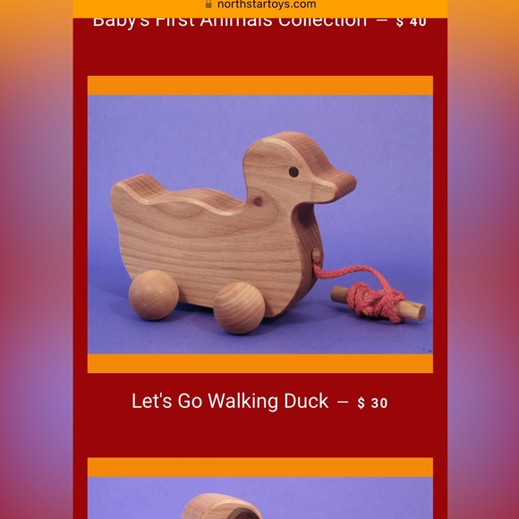 North Star Toys Wooden Duck Pull Toy - Picture 6 of 6